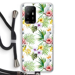 Gele kuif: Oppo A94 5G Transparant Hoesje met koord