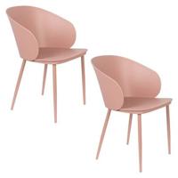 Housecraft Living Gigi Eetkamerstoelen Roze - Set van 2