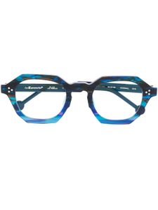 L.A. EYEWORKS lunettes de vue à effet écailles de tortue - Bleu