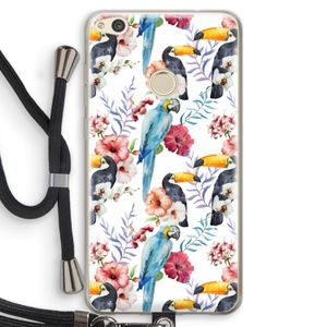 Bloemen tukan: Huawei Ascend P8 Lite (2017) Transparant Hoesje met koord