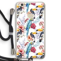 Bloemen tukan: Huawei Ascend P8 Lite (2017) Transparant Hoesje met koord