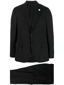 Lardini costume à veste à simple boutonnage - Noir