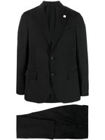 Lardini costume à veste à simple boutonnage - Noir