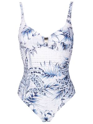 Lygia & Nanny maillot de bain à imprimé palmier - Bleu