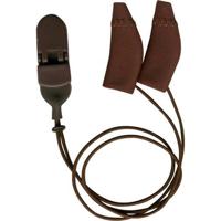 Ear Gear - Mini Curved - donker bruin - met koord - hoortoestellen - tegen vocht en wind - thumbnail