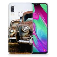 Samsung Galaxy A40 | Siliconen hoesje | met foto Vintage Auto