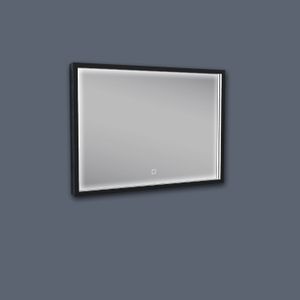 Badkamerspiegel BWS Miami LED Verlichting Mat Zwart 70x50 cm