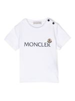 Moncler Enfant t-shirt à logo imprimé - Blanc
