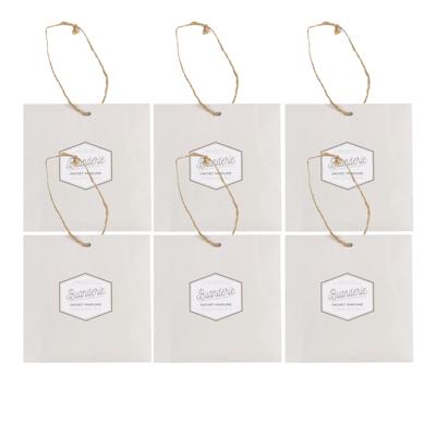 Geurzakje - 6x - linnen geur - beige - papier - geurzakjes - voor kledingkast