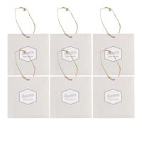 Geurzakje - 6x - linnen geur - beige - papier - geurzakjes - voor kledingkast - thumbnail