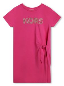 Michael Kors Kids robe courte en coton à logo strassé - Rose