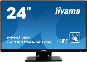 iiyama ProLite T2454MSC-B1AG touch screen-monitor 60,5 cm (23.8") 1920 x 1080 Pixels Zwart Multi-touch Multi-gebruiker