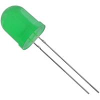 TRU COMPONENTS 1573765 Bedrade LED Groen Rond 10 mm 330 mcd 50 ° 20 mA 2.1 V