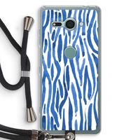 Blauwe nerven: Sony Xperia XZ2 Compact Transparant Hoesje met koord