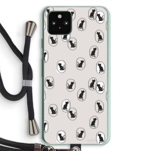Miauw: Pixel 5a 5G Transparant Hoesje met koord