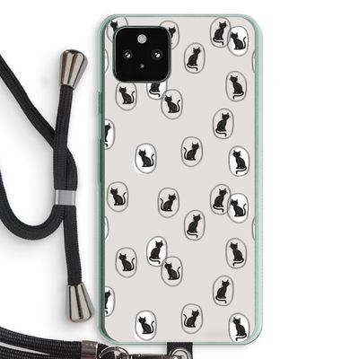 Miauw: Pixel 5a 5G Transparant Hoesje met koord