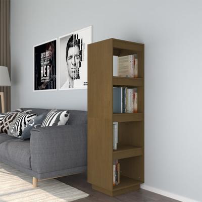 Boekenkast/kamerscherm massief grenenhout honingbruin