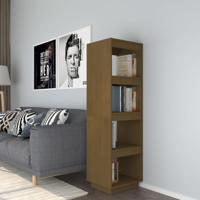 Boekenkast/kamerscherm massief grenenhout honingbruin