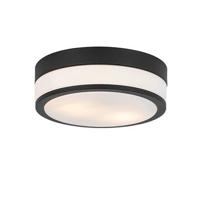 QAZQA Moderne buiten plafondlamp zwart 28 cm IP44 - Flavi