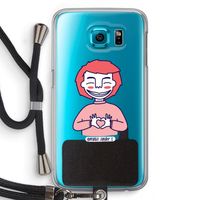 Hartje: Samsung Galaxy S6 Transparant Hoesje met koord