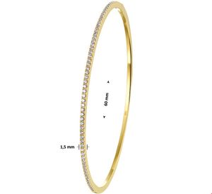 TFT Slavenband Goud Diamant 0.61ct H SI 1,5 X 60 mm
