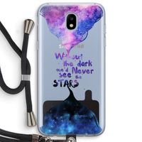 Stars quote: Samsung Galaxy J5 (2017) Transparant Hoesje met koord