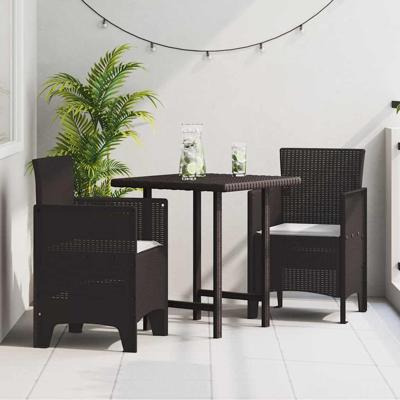 Tuinstoel 2 pcs Bruin 53 x 49 x 85 cm PP