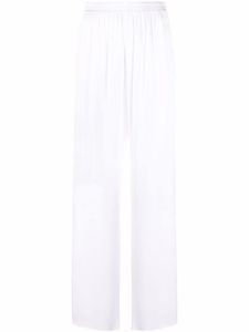 Giorgio Armani pantalon ample en soie - Blanc