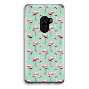 Flamingoprint groen: Xiaomi Mi Mix 2 Transparant Hoesje