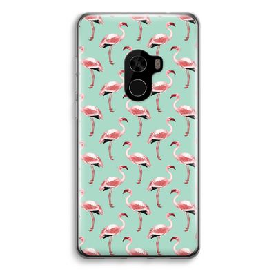 Flamingoprint groen: Xiaomi Mi Mix 2 Transparant Hoesje