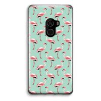 Flamingoprint groen: Xiaomi Mi Mix 2 Transparant Hoesje