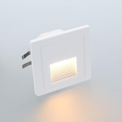 Vince LED IP65 wand trapverlichting 1.5Watt vierkant WIT voor WCD inbouwdoos
