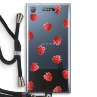 Framboosjes: Sony Xperia XZ1 Transparant Hoesje met koord
