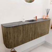 Toiletmeubel Mondiaz Joya Dlux | 123.2 cm | Meubelkleur Dusk | Faye wastafel Sombra Wasbak Midden | 1 kraangat