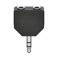 Hama 00205191 Jackplug Audio Adapter [2x Jackplug female 3,5 mm - 1x Jackplug male 3,5 mm] Zwart - thumbnail