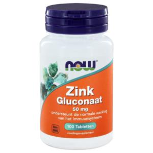 NOW Zink gluconaat 50 mg (100 tab)