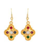 Susan Caplan Vintage boucles d'oreilles pendantes serties de cristaux (années 1980)