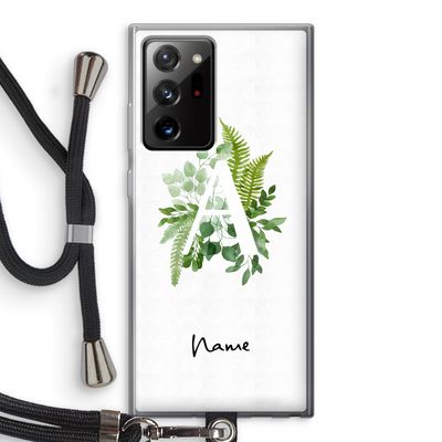 Green Brush: Samsung Galaxy Note 20 Ultra / Note 20 Ultra 5G Transparant Hoesje met koord