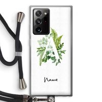Green Brush: Samsung Galaxy Note 20 Ultra / Note 20 Ultra 5G Transparant Hoesje met koord
