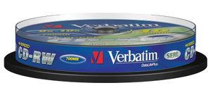 Verbatim 43480 CD-RW disc 700 MB 10 stuk(s) Spindel Herschrijfbaar