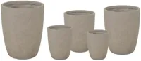 Mega Collections Bloempot Sand - Clayfibre - Ø25 x H25cm - Zand