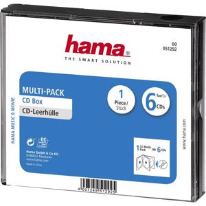 Hama 00051292 CD-hoes 6 CDs/DVDs/Blu-rays Zwart Polystereen 1 stuk(s)