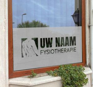 Aanpasbare sticker voor fysiotherapeut