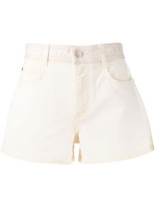 Stella McCartney short court à taille à logo - Tons neutres