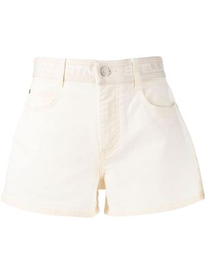 Stella McCartney short court à taille à logo - Tons neutres