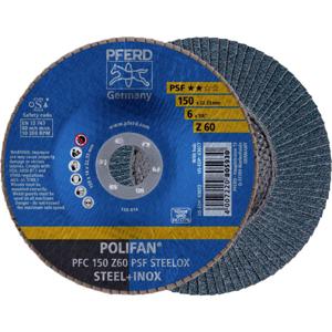 PFERD 67766150 PFC 150 Z 60 PSF STEELOX Lamellenschijf Diameter 150 mm Boordiameter 22.23 mm RVS, Staal 10 stuk(s)