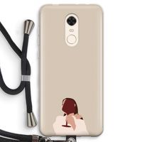 I drink wine: Xiaomi Redmi 5 Transparant Hoesje met koord