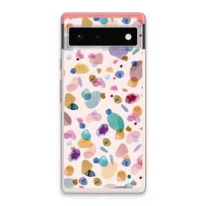 Terrazzo Memphis Pink: Google Pixel 6 Transparant Hoesje