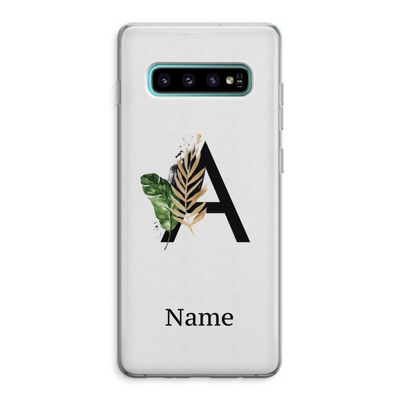 Charcoal Flora: Samsung Galaxy S10 Plus Transparant Hoesje