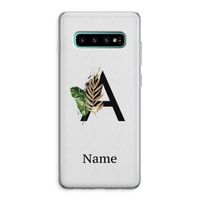 Charcoal Flora: Samsung Galaxy S10 Plus Transparant Hoesje